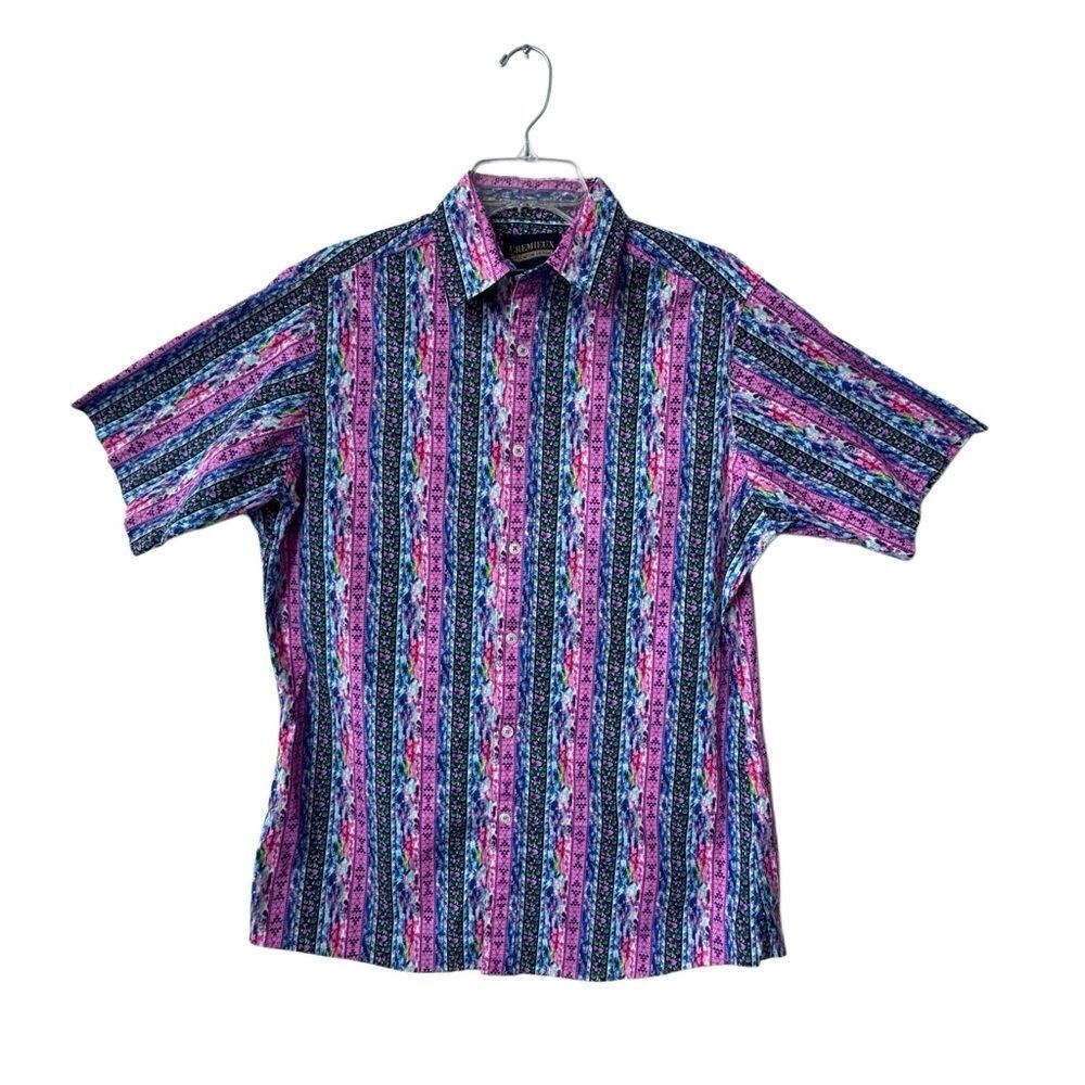 Daniel Cremieux Men’s Shirt Short Sleeve Colorful SZ M